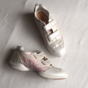 Geox Sporrt White w/ Pink Floral Details Size 37
